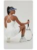 Abito da Tennis Fitness Estivo da Donna con Imbottiture sul Seno - Sensazione Nuda, Tuta-Gonna Asciugatura Rapida