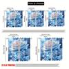 Set Of 2 Winter Christmas Curtains Blue Icy Lake Roses Print Polyester Bedroom Living Room Decor Curtain For Area Made