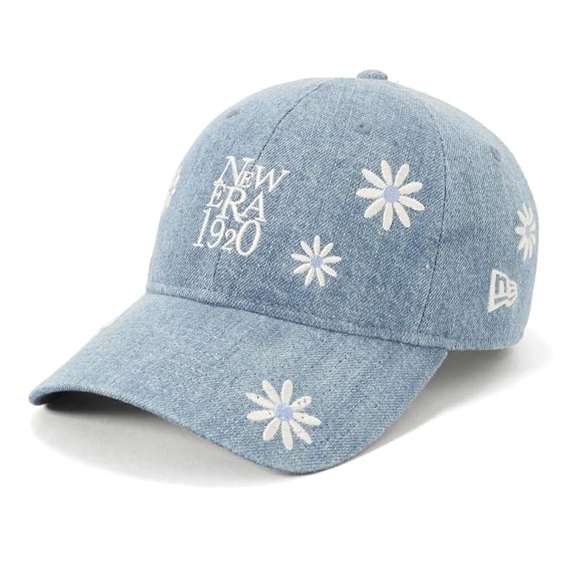 

[New Era] cap 9TWENTY FLOWEREMBROIDERY floral pattern washed denim M/L 920ES FLOWER EMB NE1920 WDNM 14388741 NER36C1036