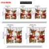 2pcs   plane printing Creative Curtains Christmas Elk Durable 100% Polyester Fabric (without rod) Outdoor Decorations Ldeal for