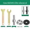 Baolian Electric Drill To Angle Grinder Converter Kit: Chuck, Connecting Rod, and Cutting Attachment