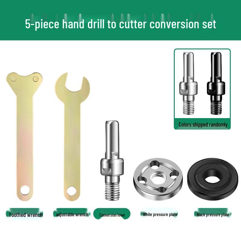 Baolian Electric Drill To Angle Grinder Converter Kit: Chuck, Connecting Rod, and Cutting Attachment