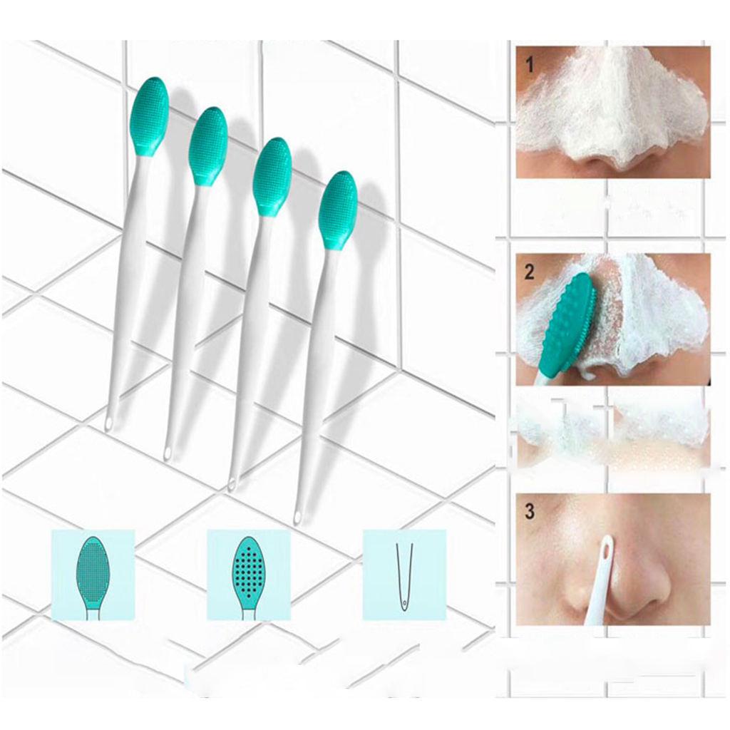Silikon Nasen- & Lippenbürsten Set – 2 Stück, Für Eine Gründliche Und Sanfte Gesichtsreinigung