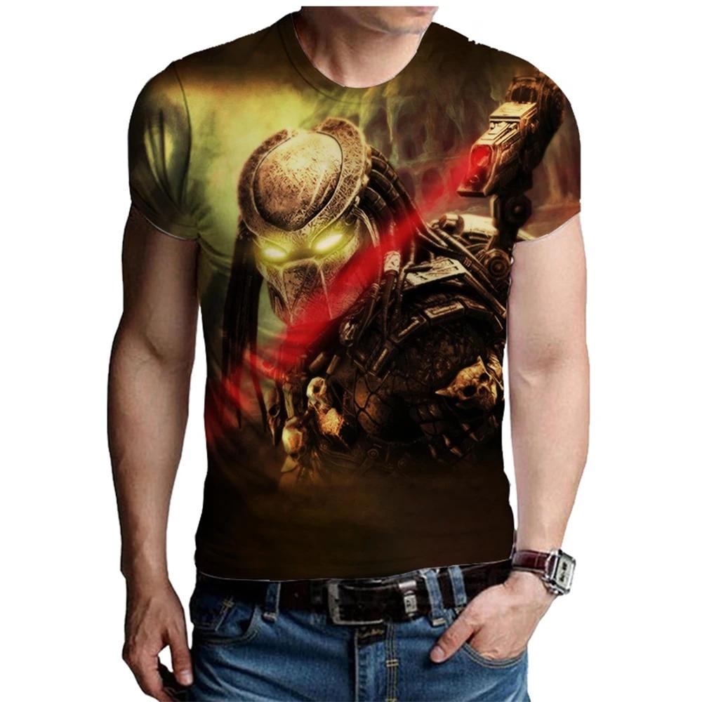 Men's Marvel Deadpool 3D Printed T-shirt with Harajuku Style Personalized Print Summer Short Sleeved Loose and Breathable