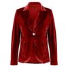 Giacca da abito slim fit in velluto dorato - Stile europeo e americano