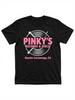 Pinky'S Records Vintage Short-Sleeve T-Shirt - Classic Design In Black, Perfect for Any Season, Featuring a Vinyl Record Motif
