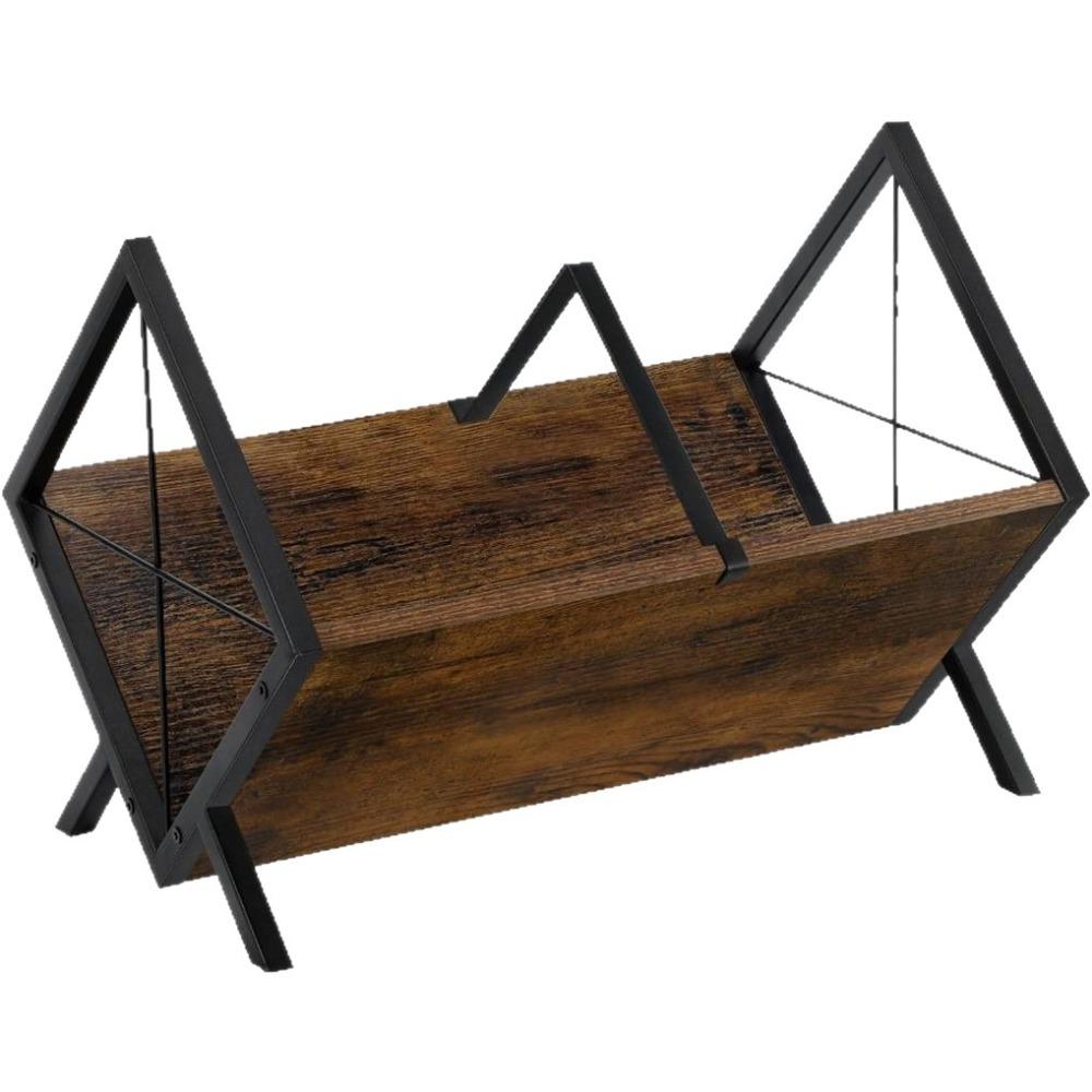 

Sturdy Iron Art Vinyl Record Storage Space-Saving Structure Modern Minimalist Design Multifunctional Organizer чёрный
