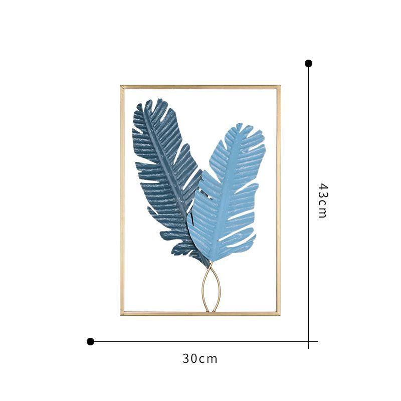 1PC Colorful Iron Leaves Modern Living Room Wall Decoration TV Sofa Background Wall Entrance Hanging
