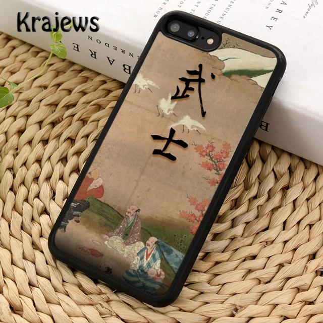 

Krajews Japan Samurai Art For iPhone 17 Air 16 Phone Case Cover 15 14 plus 12 13 pro max coque iPhone 13