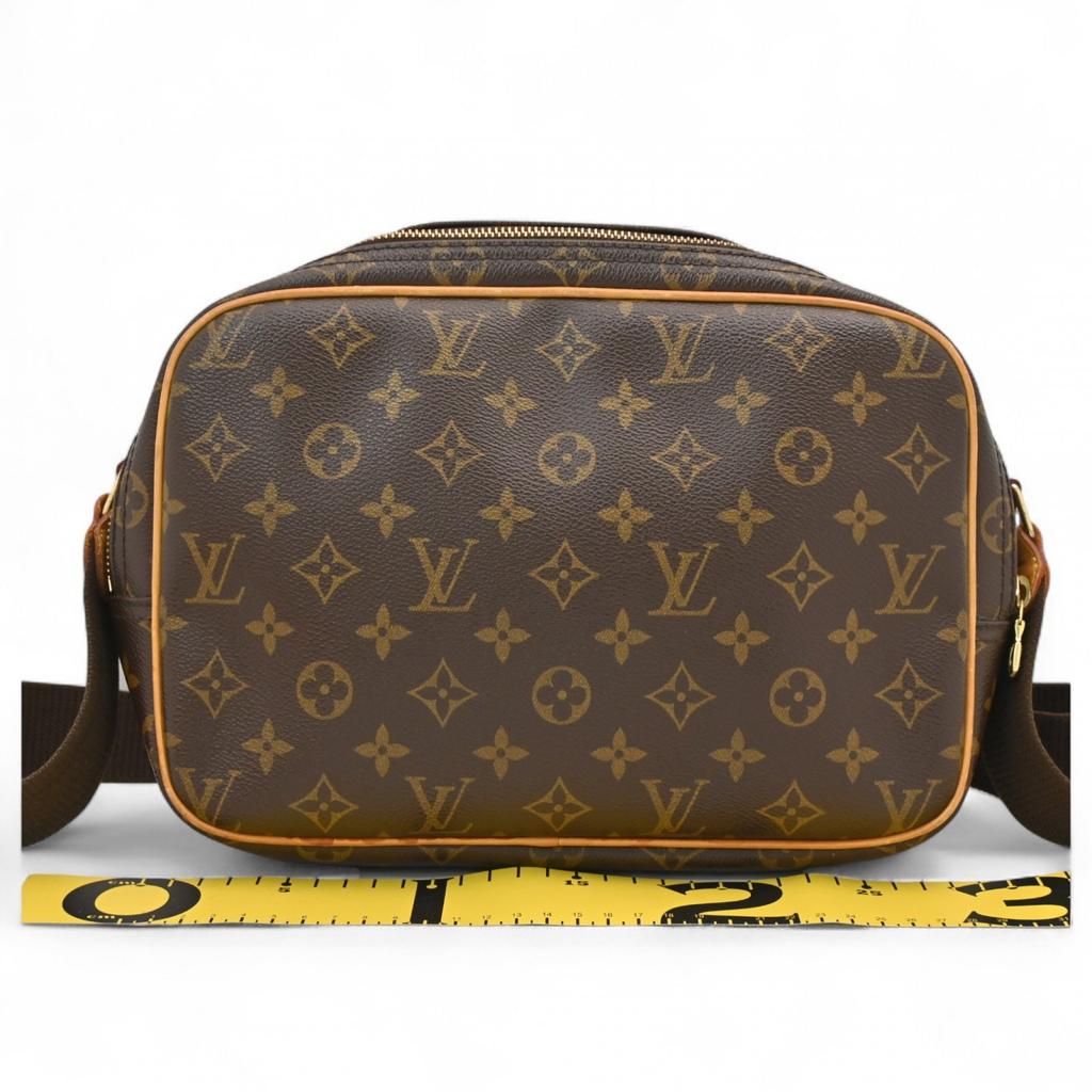 Auth LOUIS VUITTON Monogram Reporter PM Shoulder Bag lv4557bd