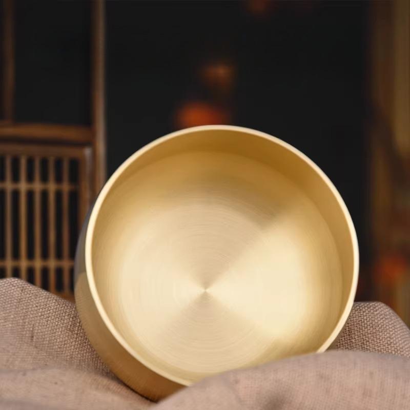 Pure Copper Singing Bowl - Hand-Hammered Meditation Instrument with Deep Resonance for Sound Healing, Yoga, Therapy