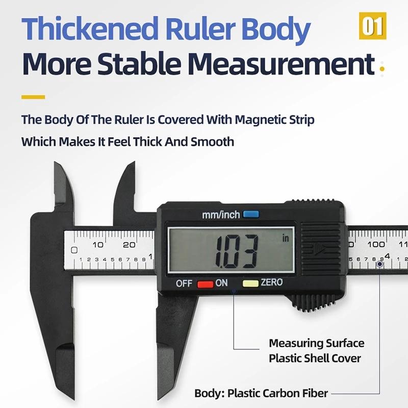 Electronic Digital Caliper with LCD Display 6" / 150mm, Measuring Tool