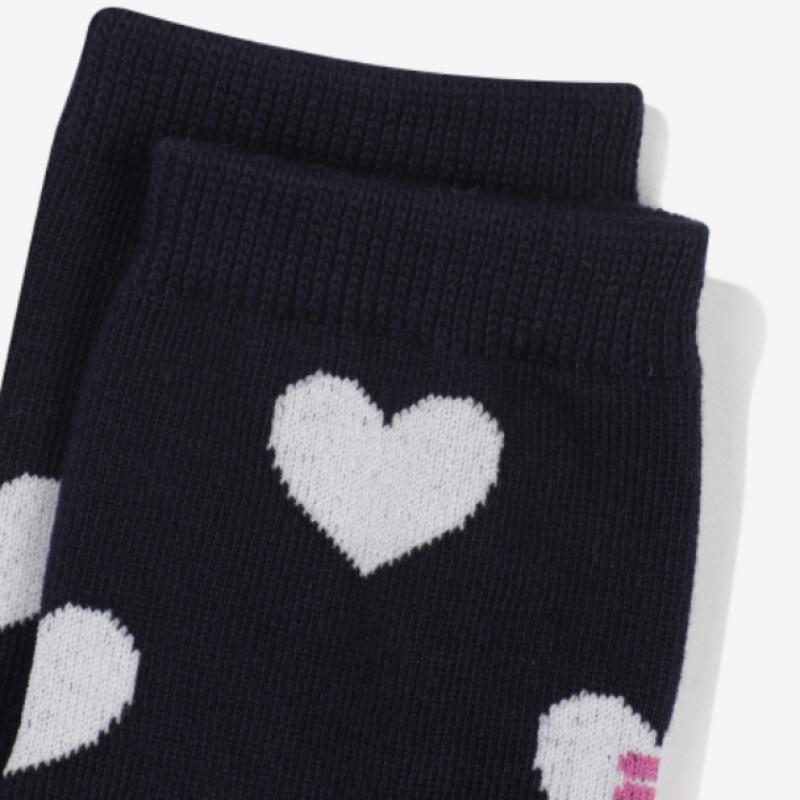 [fila Kids] All Over Heart Pattern Long Neck Socks  Fk3scf5356f Did  q0zFk3scf5356fDid