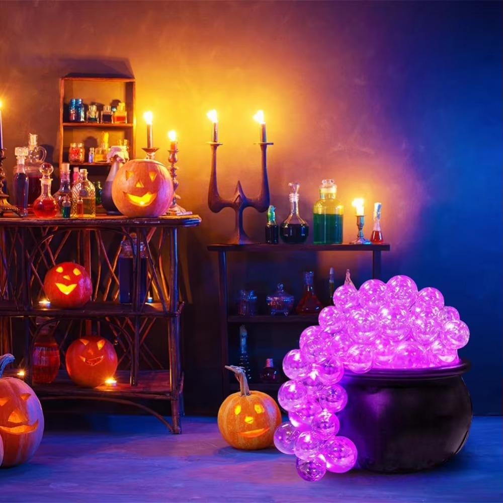 Luminous Halloween Bubbling Cauldron Decoration Plastic Candy Jar Bubbling Witch Bowl  Living Room