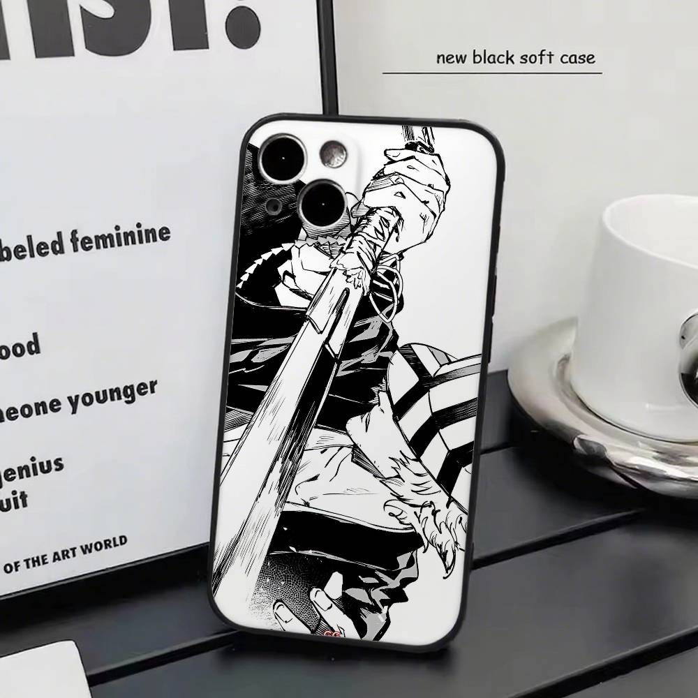 anime bleach for iPhone 15 16 14 Plus 13 12 11 17 Pro Max 17 Air Black Soft Phone Cover
