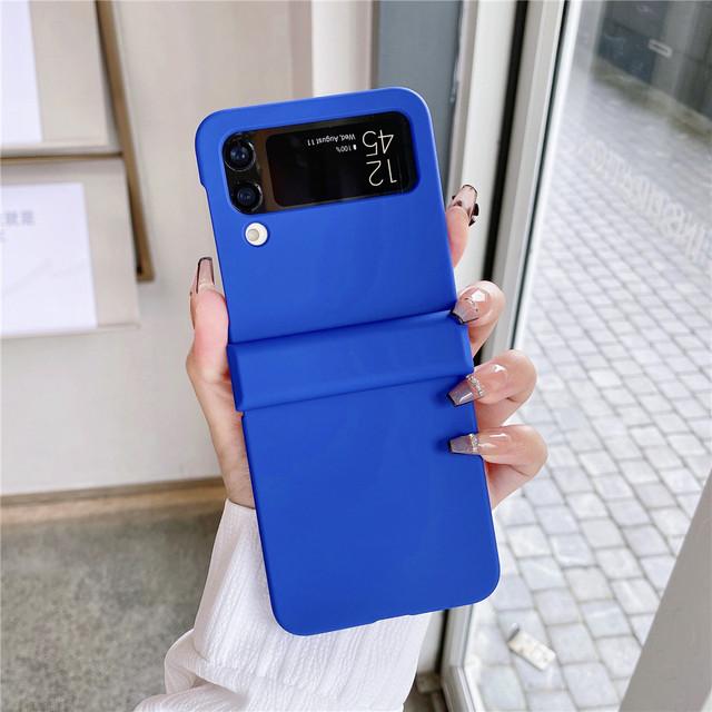 Für Samsung Galaxy Z Flip 4 Mattierte Handyhülle Galaxy Z Flip 4 Mobiltelefone Einfarbig Ultradünne Flip-Hülle Abdeckung Flip4 Hülle