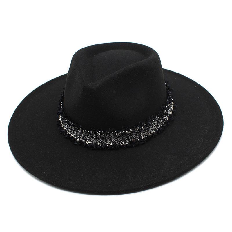 Style Wool Felt Hat With Large Brim For Men Women Winter Autumn Casual Outdoor Wear