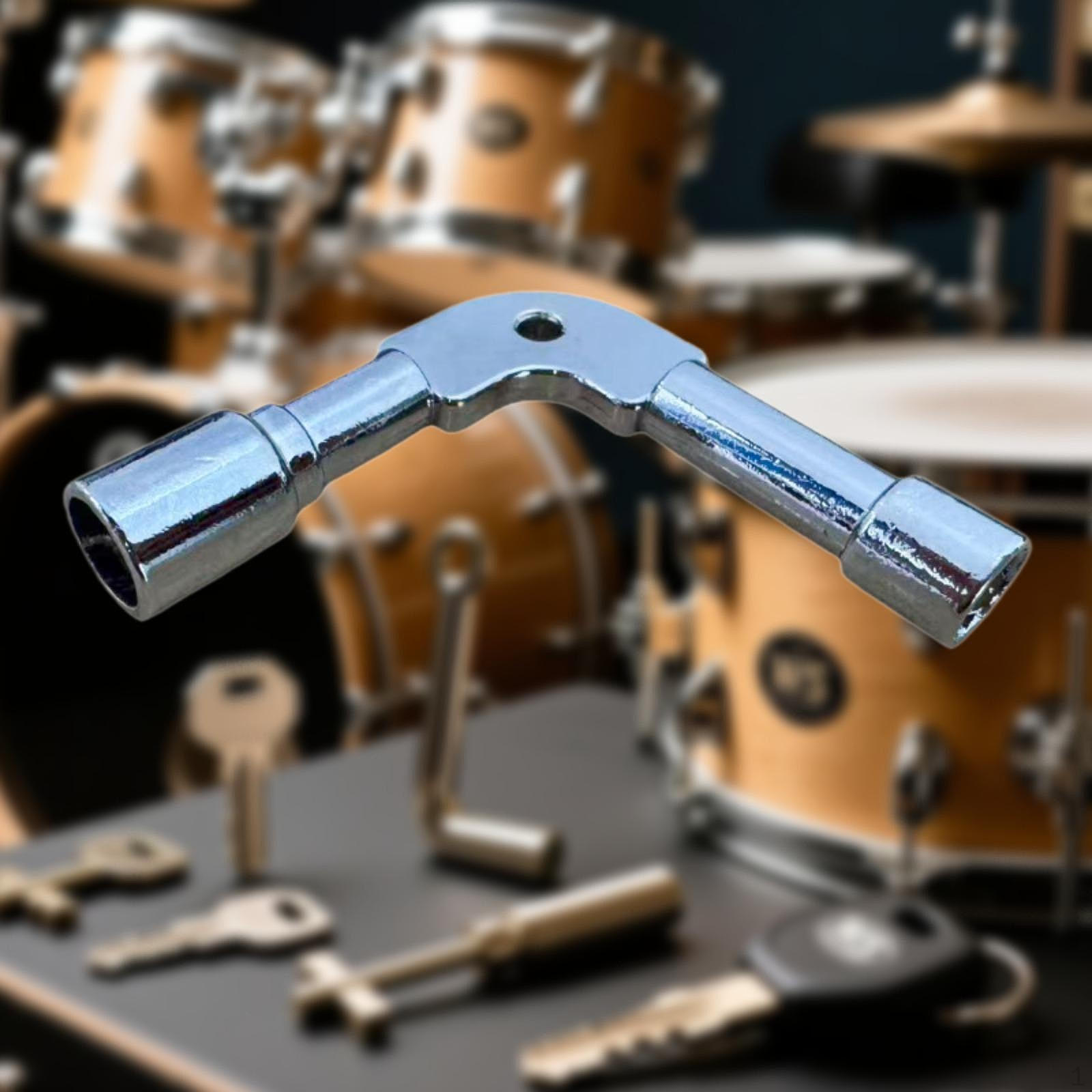 

Drum Key Portable Multiuse Non Slip Grip Quick Installation Easy to Use Compact Tuning for