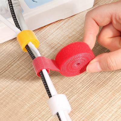 Velcro Cable Tie With Computer Cable Management Artifact Cable Tie Self-Adhesive Double-Sided Adhesive Data Cable Fixed Storage Sticker