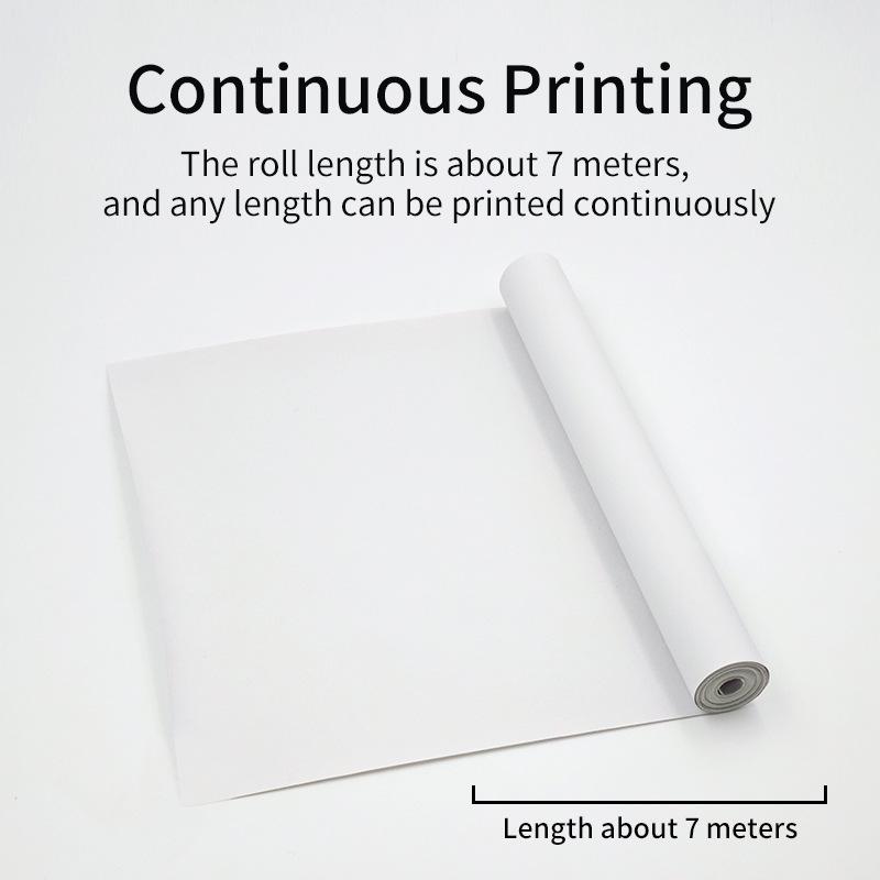 A4 Thermal Printer Paper: 100-Sheet Pack (Roll/Folded) A4 Roll Paper (241x30mm, 7m/roll, no black mark) белый