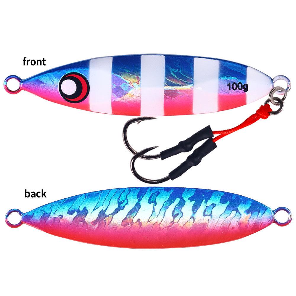 

1 шт. Металлические рыболовные приманки для соленой воды, приманки для окуня 40–150 г, набор крючков для теппана, рыболовные инструменты 80g