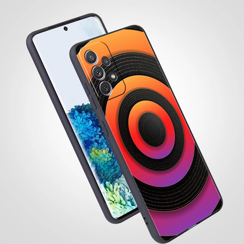 Retro Circular Totem Design Phone Case for Samsung Galaxy A55 A35 A17 A07 A15 A13 A25 A51 A71 A72 A73 A32 A52 A52S A41 Soft TPU