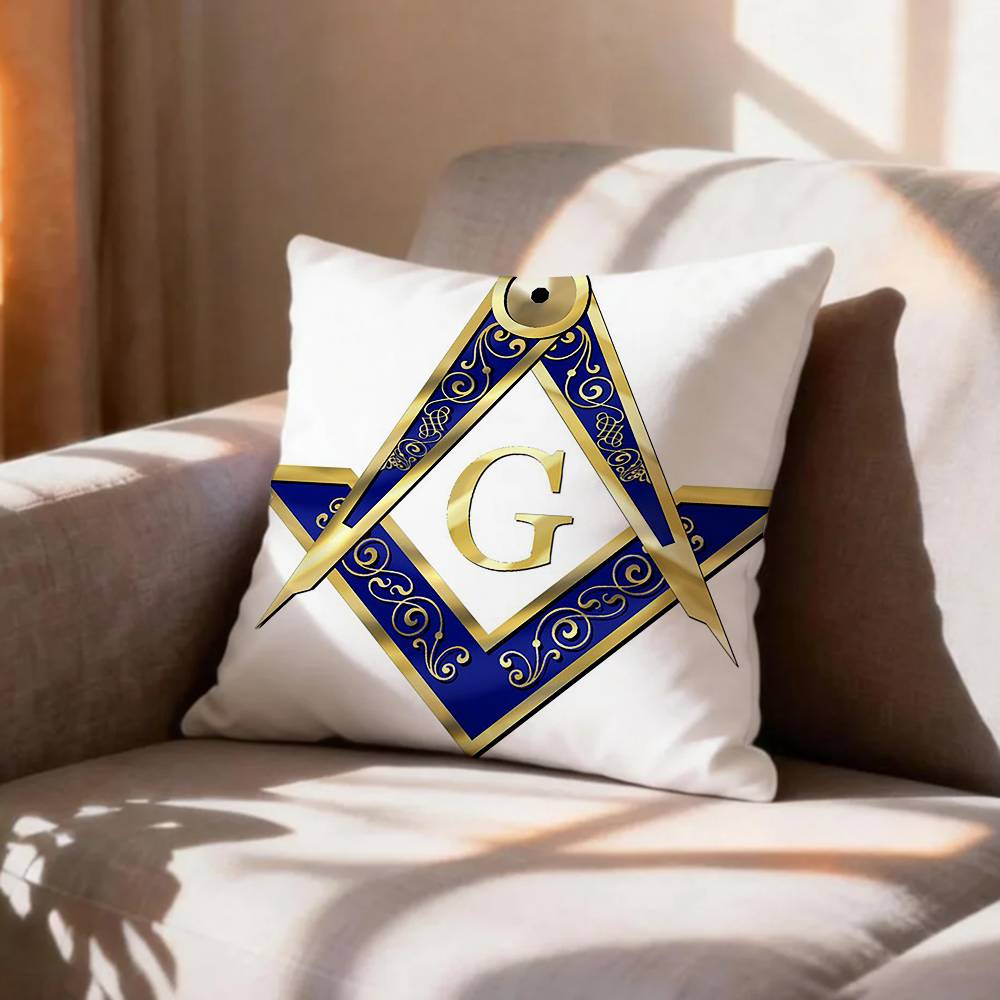 COOL FFreemasonry Symbol Pillow Case Pattern Printed Pillowcase For Living Room Sofa Cushion Cover