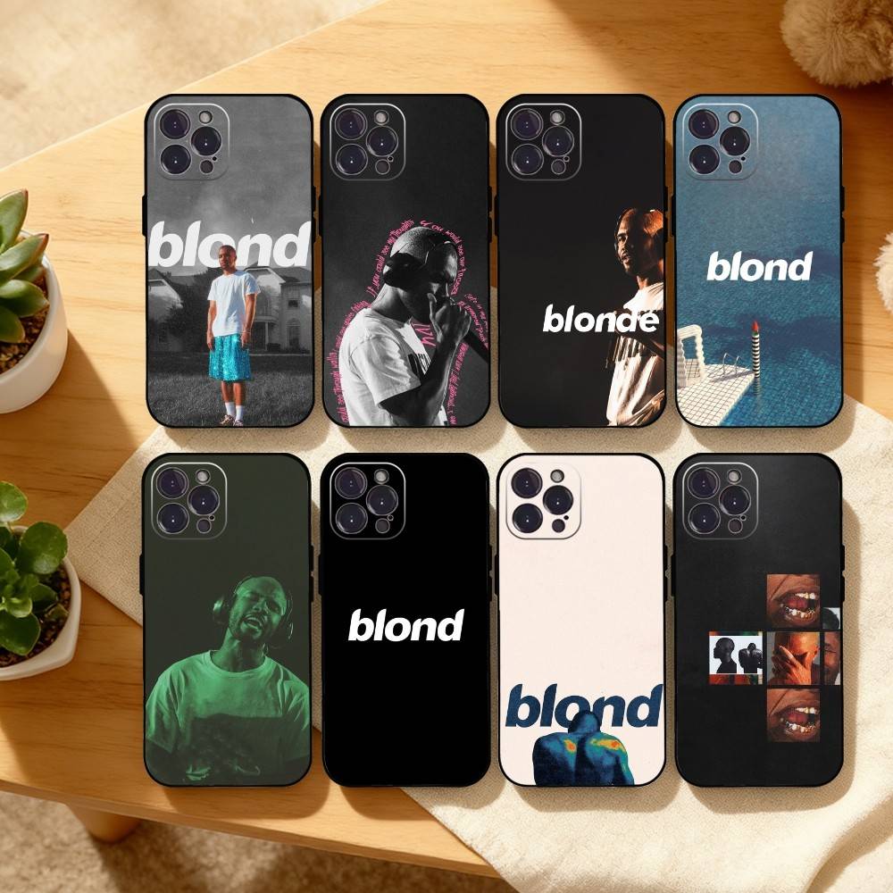 F-Frank Ocean B-Blonde Phone Case For iPhone17 16 15 14 13 12 11 Pro Max Plus,5G Soft Black Case