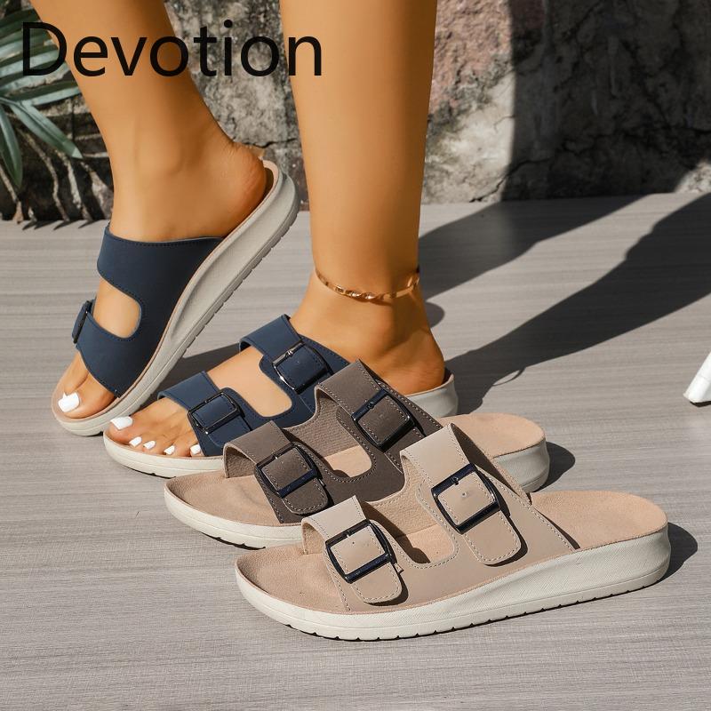 Pegged One-piece Flip-flop for Women - New Style, Anti-slip, Flat-bottom Beach Shoes Devotion