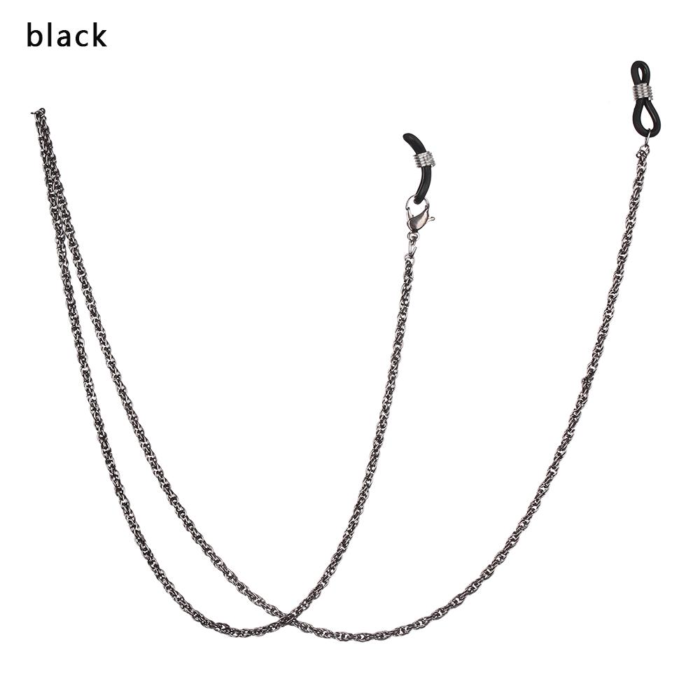 Fashion Anti Slip Metal Reading Glasses Chain for Women Sunglasses Cords Eyeglass Lanyard Hold Straps Gold Silver Black Necklace
