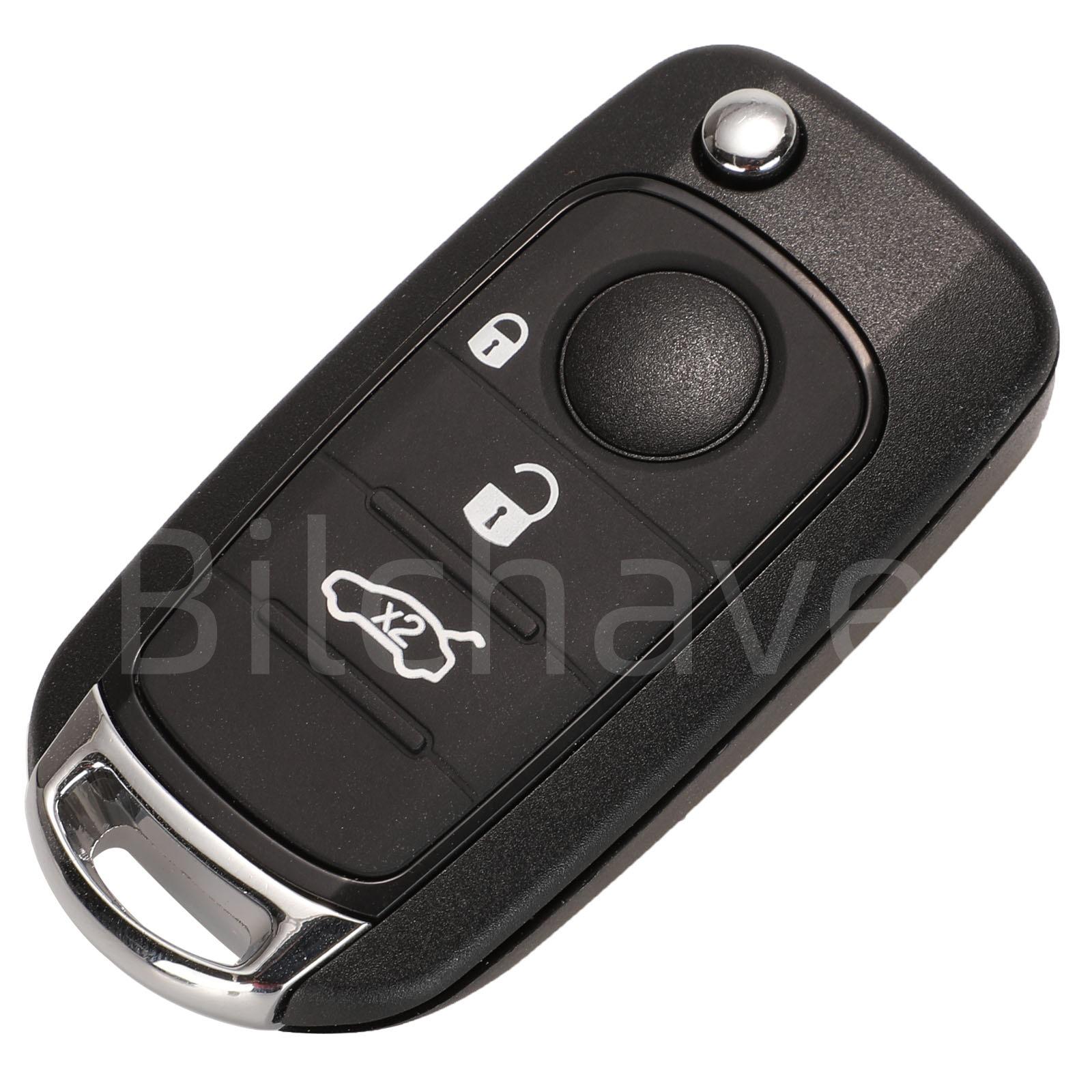 3/4 Button Fiat 500X Egea Tipo Folding Remote Key 4A-PCF7938X 433MHZ