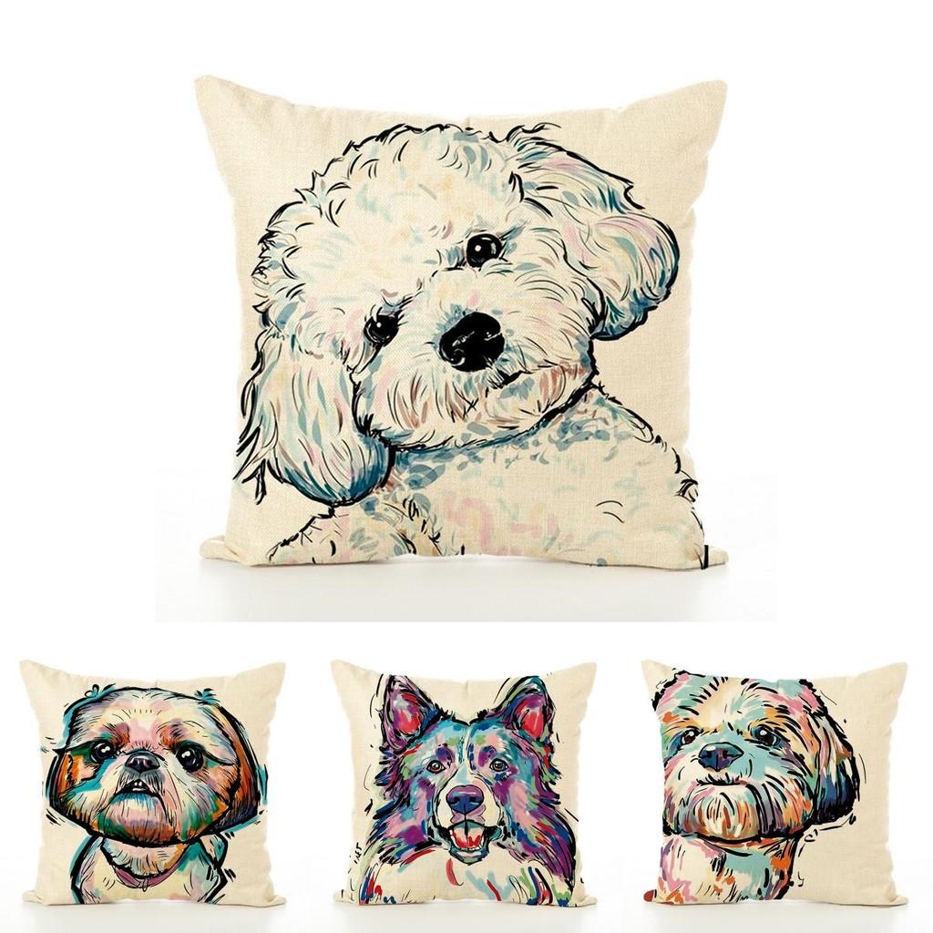 Süße Hundepillowcase Mit Süßem Hundemuster Für Sofa Und Wohnkultur