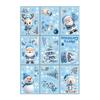 Yousheng 9 Sheets/Set Christmas Window Cling Removable Waterproof PVC Winter Merry Christmas Static Glass Sticker Holiday Party Decoration Decal
