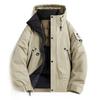 Men's Winter Thiened Cotton Stand Collar Jacket Thick and Loose Down Puffer Bread Sle Coat Warm Urban Casual Long  Zipper Coat