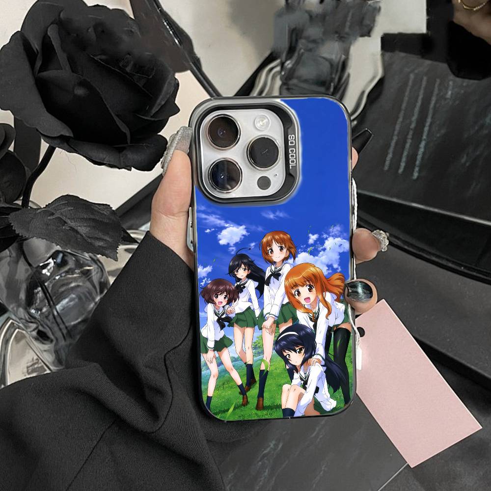 G-GIRLS Und P-PANZER Phone Case For iPhone 17,16,15,14,13,12,Pro MAX Black Matte Shockproof Cover