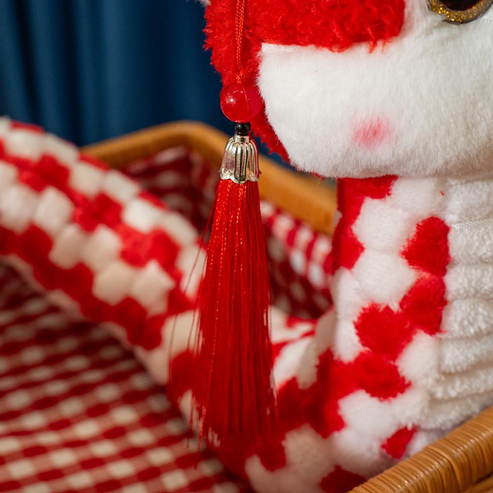 Elegant Snake Zodiac Snake Year Mascot Plush Toy Cute Companion Doll Birthday Gift Girlfriend