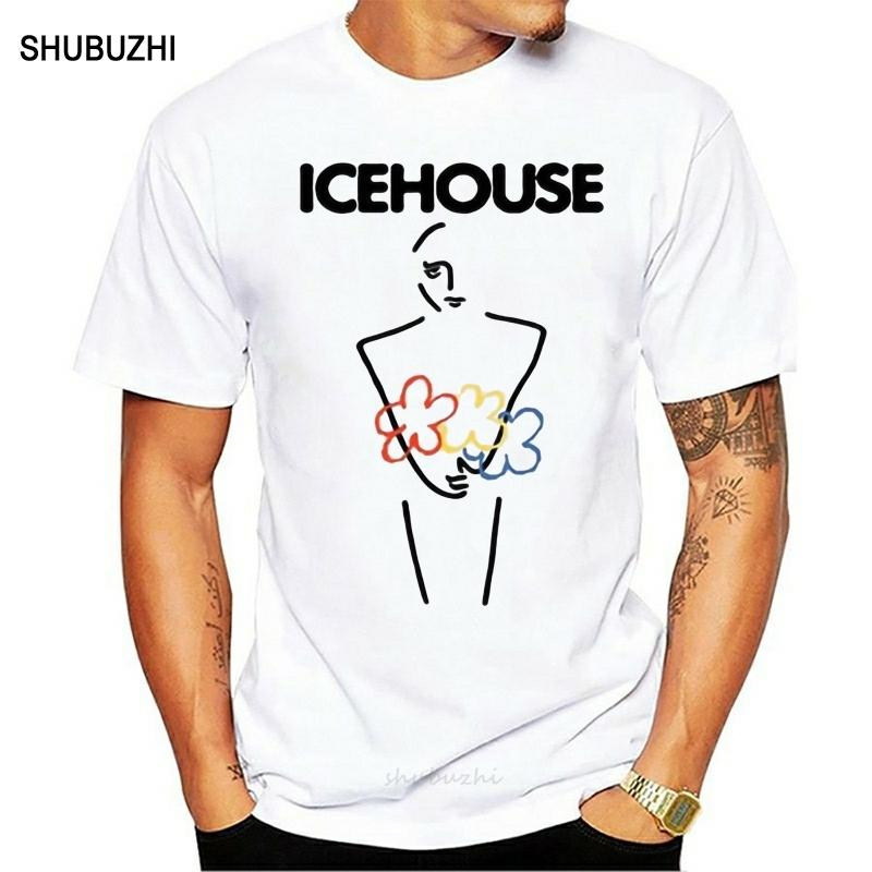Icehouse Man Of Colours Banda de Rock Nueva Camiseta Negra Blanca para Hombre Talla S2XL Harajuku Tops Moda Camiseta Clásica