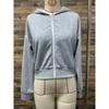 Women Short Zip Up Hooded Cardigan Batwing Sleeve Loose Streetwear Solid Color