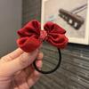 Children's Chinese New Year Red Embroidered Bow Hair Clip & Ties for Hanfu Style