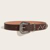 Vintage Star Rivet Belts Y2k Metal Buckle Brand Punk Rock Belt Gothic Pu Waistband Belt Women Men Jeans Pants Decor Accessories