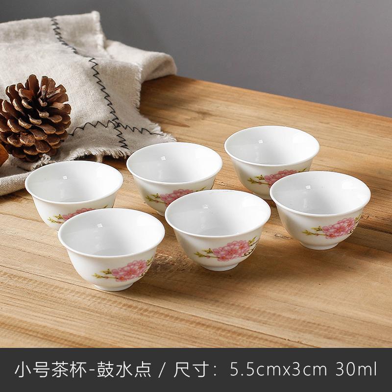 6pcs Ceramic Kung Fu Tea Cup Set Household Blue and White Porcelain Tea Cup Chinese Small Capacity Tea Cup Set Drinking Utensils