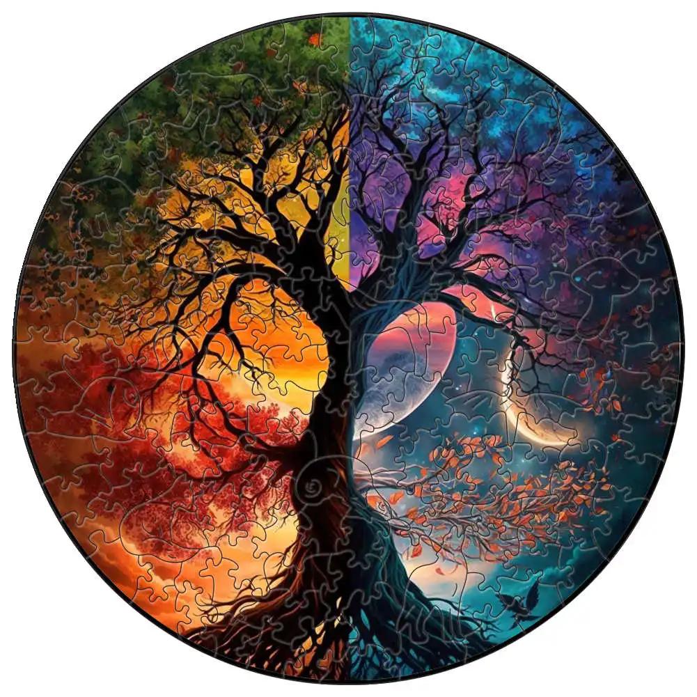 Non-Toxic Dog Children Animal Wooden Puzzles Montessori Games Children 3D Wooden Puzzle Adults Christmas Board Games For The Whole Family Diy