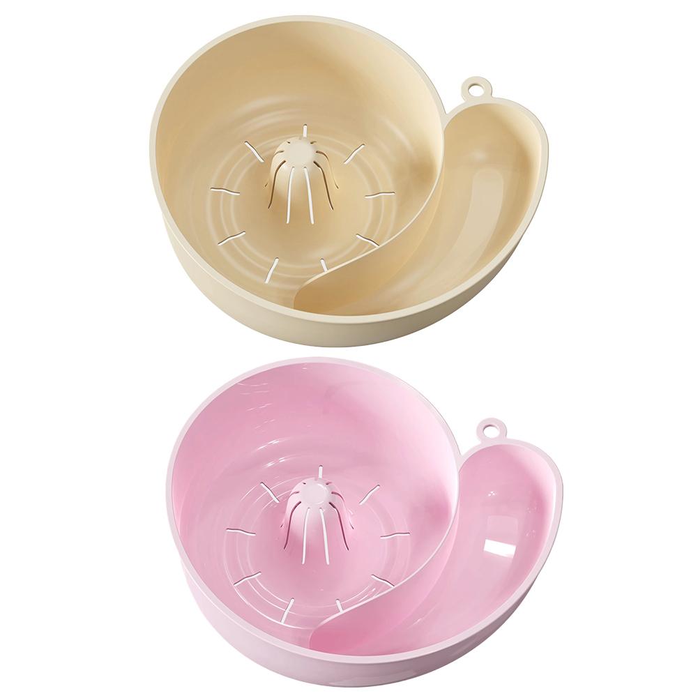 2-In-1 Snail Shape Drain Automatic Cleaning Basket Fruit Plate Filter Household Food Grade Fruit Washing kitchens accessories