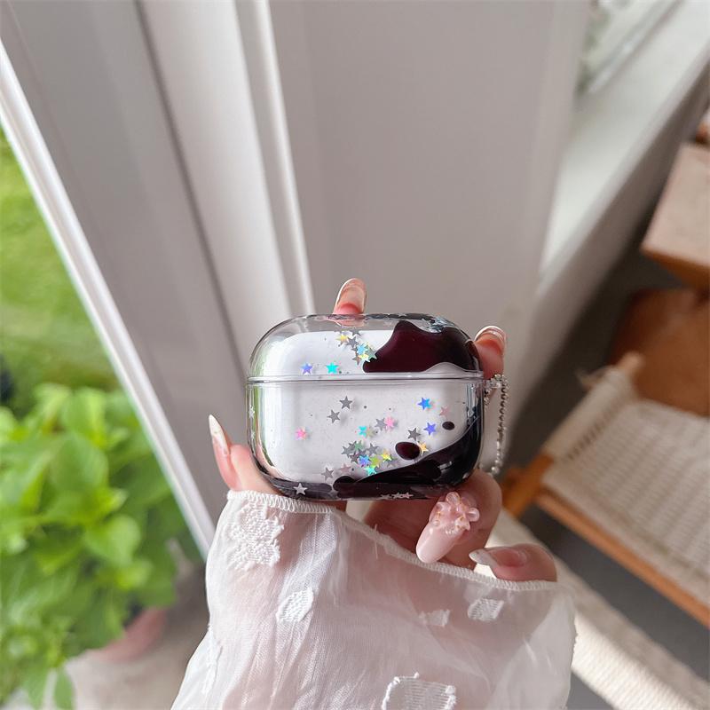 Dynamic Liquid Earphone Case for AirPods Pro Cover Para El Airpod 4 3 2  Protective Hard Headphone Brilliant Stars Fundas