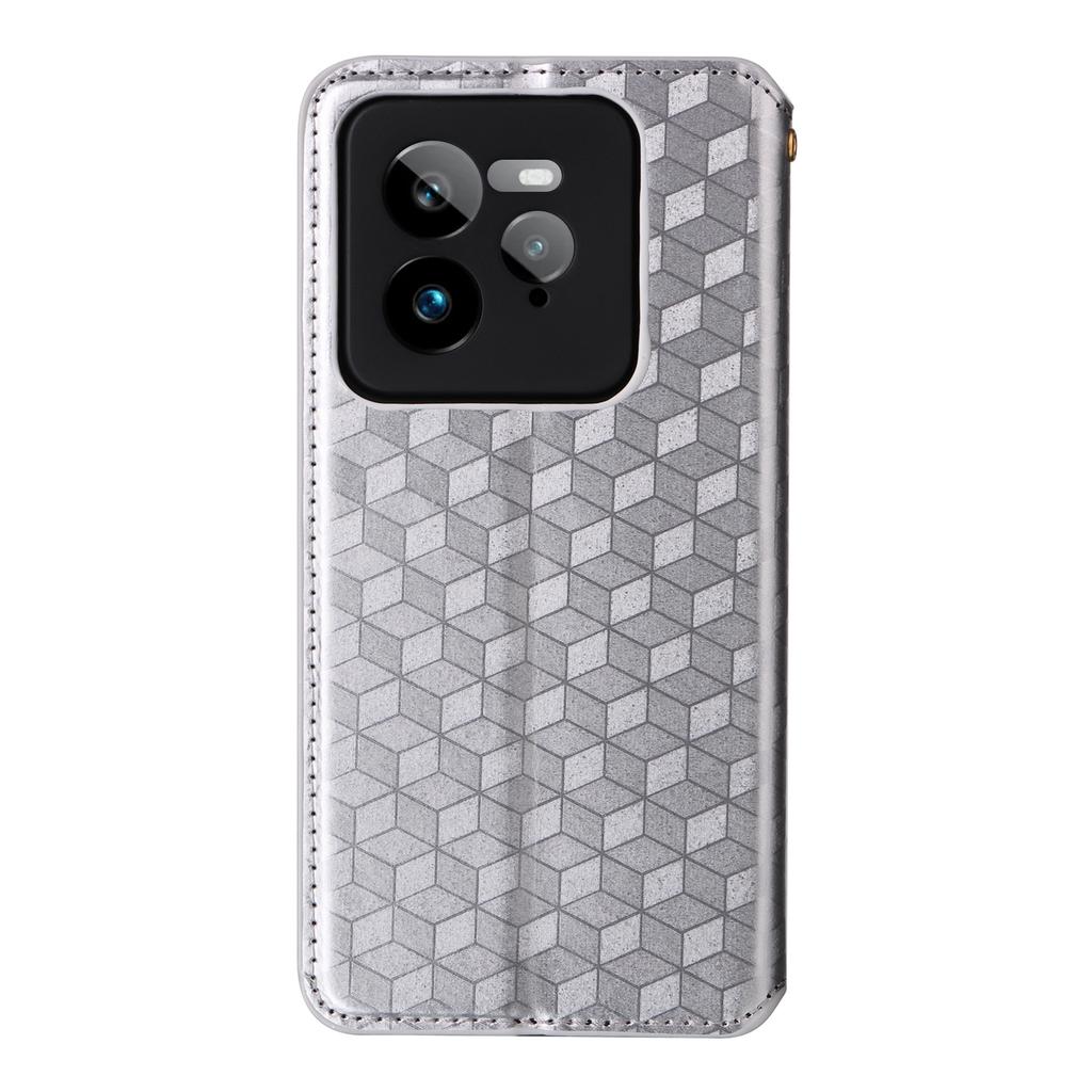 For Realme GT 7 Pro 5G Wallet Case Rhombus Imprinted Leather Phone Cover