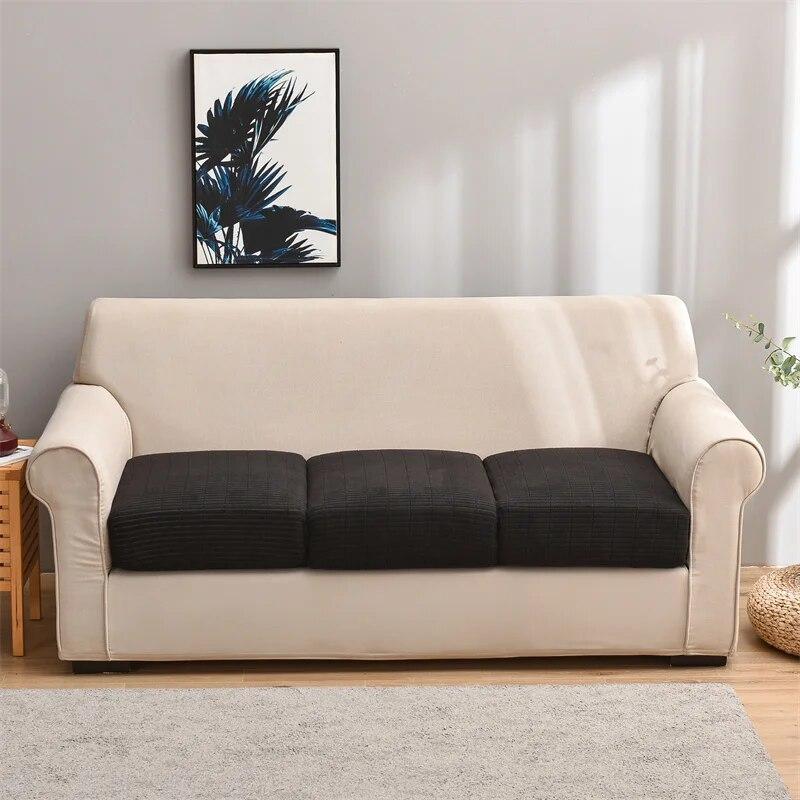 1PC Jacquard Sofa Seat Cushion Cover L-shaped Sofa Slipcover For Living Room Combination Chaise Furniture Protector Home Decor