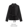 Kaslead New Arrival Women's Clothing Fashion Style Fashion All-Match Color Matching Lace Long Sleeves Lapel Shirt 9372572