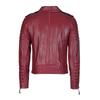 SKINOUTFIT Men Motorcycle Leather Jacket Genuine Dark Red Lambskin Café Racer Biker Outerwear