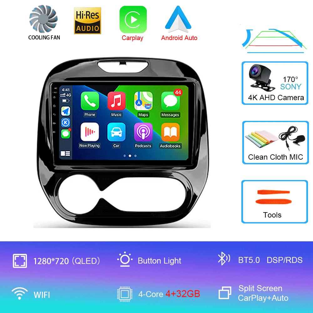 

Для Renault Kaptur Captur 2016 - 2019 Автомобильное радио Android 14 Carplay Навигация GPS Мультимедийный проигрыватель WiFi+4G Стерео видео Авто BT