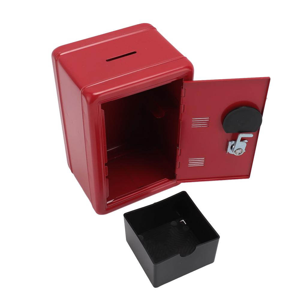 Mini Safe Box Red Dictionary Shape Money Bank Metal Piggy Bank with Lock Key Password for  Jewe